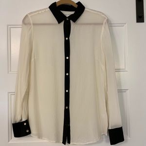 BR Silk Blouse with Gold Buttons